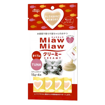 Aixia Miaw Miaw Creamy Tuna Flavor 15g x 4's (6 packs)
